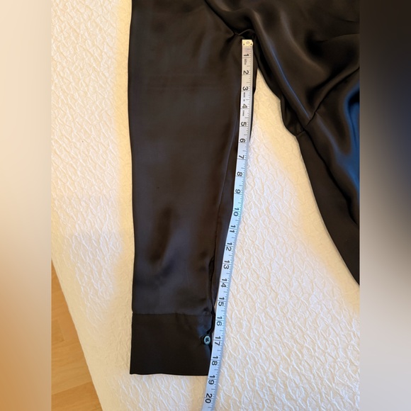 ZARA Black Satin Draped Wrap Mini Dress — Size XL - Picture 9 of 11